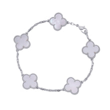 Load image into Gallery viewer, Van Cleef &amp; Arpels Vintage Alhambra Bracelet 5 motifsVCARF48400 18K White Gold
