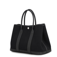 Load image into Gallery viewer, HERMES Garden Party Black Toile H Negonda Leather Size TPM
