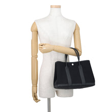 Load image into Gallery viewer, HERMES Garden Party Black Toile H Negonda Leather Size TPM

