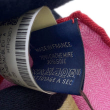 Load image into Gallery viewer, HERMES Carre Jean VoisTulle en Equilivre Size 140 Rose Bonbon / Blue Ardoise / Khaki Cashmere70% Silk30%
