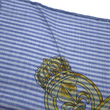 Load image into Gallery viewer, HERMES Carre Jean Cavalcadour Rayures Blue Jean / Veil / Rose Cashmere70% Silk30%
