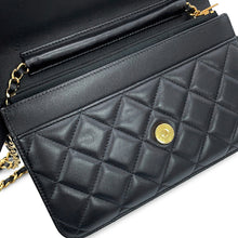 Load image into Gallery viewer, CHANEL Matelasse Classic Chain Wallet BlackAP0250 Lambskin
