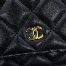 Load image into Gallery viewer, CHANEL Matelasse Classic Chain Wallet BlackAP0250 Lambskin
