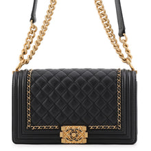 Load image into Gallery viewer, CHANEL Boy Chanel BlackA67086 Caviar Leather Size 25
