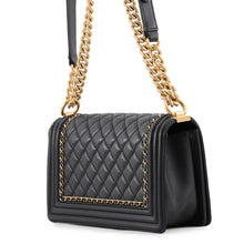 Load image into Gallery viewer, CHANEL Boy Chanel BlackA67086 Caviar Leather Size 25
