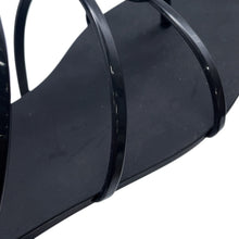 Load image into Gallery viewer, HERMES Mykonos Sandals Black Rubber Size 36

