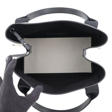 Load image into Gallery viewer, BALENCIAGA Navy Kabas White/Black339933 Canvas Leather Size S
