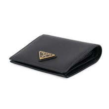 Load image into Gallery viewer, PRADA Saffiano Leather Compact Wallet Black1MV204_QHH_F0002 Saffiano LeatherLeather
