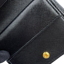 Load image into Gallery viewer, PRADA Saffiano Leather Compact Wallet Black1MV204_QHH_F0002 Saffiano LeatherLeather
