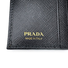 Load image into Gallery viewer, PRADA Saffiano Leather Compact Wallet Black1MV204_QHH_F0002 Saffiano LeatherLeather

