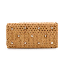 Load image into Gallery viewer, Ferragamo Gancini Studio Handbag Brown211101 Raffia
