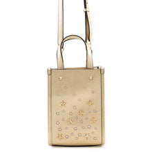 将图像加载到图库查看器中，JIMMY CHOO N/S Tote Star GoldMININSTOTEAUR Calf Leather Rhinestone Size Mini
