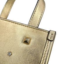 将图像加载到图库查看器中，JIMMY CHOO N/S Tote Star GoldMININSTOTEAUR Calf Leather Rhinestone Size Mini
