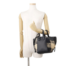 Load image into Gallery viewer, LOEWE hammock compact Black Leather Raffia
