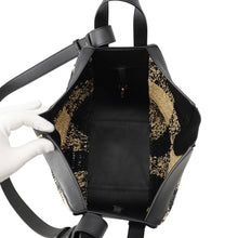 Load image into Gallery viewer, LOEWE hammock compact Black Leather Raffia
