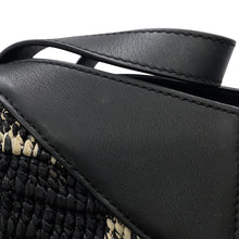 Load image into Gallery viewer, LOEWE hammock compact Black Leather Raffia

