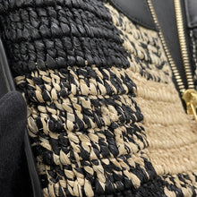 Load image into Gallery viewer, LOEWE hammock compact Black Leather Raffia
