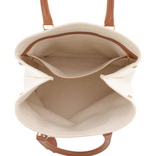 将图像加载到图库查看器中，CELINE Horizontal Cabas Beige/Brown192162BNZ.02NT Canvas Leather Size Medium
