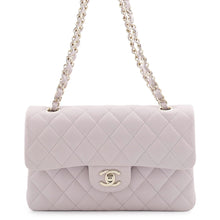 Load image into Gallery viewer, CHANEL Matelasse W flap Chain Shoulder Bag Light PurpleA01113 Caviar Leather
