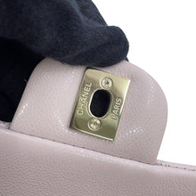 Load image into Gallery viewer, CHANEL Matelasse W flap Chain Shoulder Bag Light PurpleA01113 Caviar Leather
