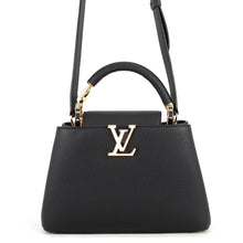 Load image into Gallery viewer, LOUIS VUITTON Capucines Noir/Pearl WhiteM29602 Taurillon Leather Size BB

