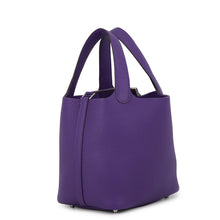 Load image into Gallery viewer, HERMES Picotin Lock Purple Taurillon Clemence Size PM

