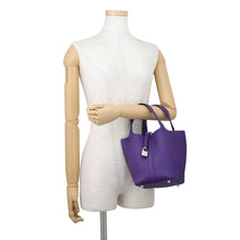 Load image into Gallery viewer, HERMES Picotin Lock Purple Taurillon Clemence Size PM
