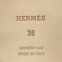 Load image into Gallery viewer, HERMES Oran Sandals Gold Box Calf Leather Size 36
