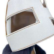 Load image into Gallery viewer, HERMES Oazis Sandals White Calf Leather Size 36
