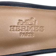 Load image into Gallery viewer, HERMES Oazis Sandals Black Calf Leather Size 36
