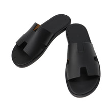 Load image into Gallery viewer, HERMES Izmir Sandals Black Calf Leather Size 40
