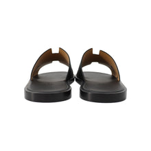 Load image into Gallery viewer, HERMES Izmir Sandals Black Calf Leather Size 40
