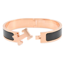 Load image into Gallery viewer, HERMES ClicH Bracelet Size PM BlackH700001FO01PM Metal Enamel
