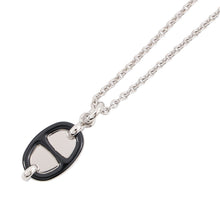 Load image into Gallery viewer, HERMES Mini Maillon Necklace Size PM BlackH100053FP03 Metal Lacquer
