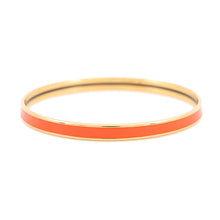 Load image into Gallery viewer, HERMES Uni Bangle OrangeH240001F8A65 Gold Plated Enamel
