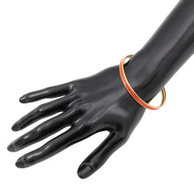 Load image into Gallery viewer, HERMES Uni Bangle OrangeH240001F8A65 Gold Plated Enamel
