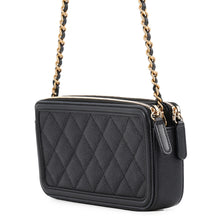 Load image into Gallery viewer, CHANEL CCFiligree Chain Wallet BlackA84450 Caviar Leather
