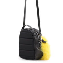 Load image into Gallery viewer, MONCLER Georgine Shoulder Black/YellowB209A0065400 Leather Fur Size Small
