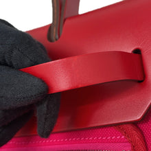 Load image into Gallery viewer, HERMES Herbag zip Rose Mexico/Rouge Piman Toile H Vache Hunter Leather Size PM
