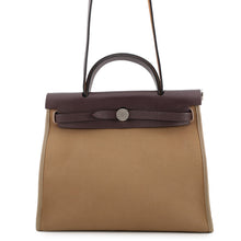 Load image into Gallery viewer, HERMES Herbag zip Etoupe/Ebene Toile Officier Vache Hunter Leather Size PM
