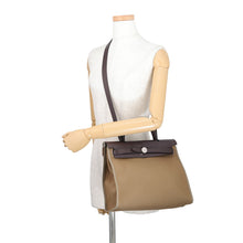 Load image into Gallery viewer, HERMES Herbag zip Etoupe/Ebene Toile Officier Vache Hunter Leather Size PM
