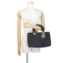 Load image into Gallery viewer, Dior Lady D-Saia 2-Way Handbag BlackM1151OTRL_M900 Leather Size Medium
