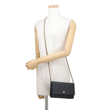 Load image into Gallery viewer, CHANEL Matelasse Classic Chain Wallet BlackAP0250-Y01864-C3906 Caviar Leather
