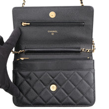 Load image into Gallery viewer, CHANEL Matelasse Classic Chain Wallet BlackAP0250-Y01864-C3906 Caviar Leather
