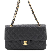 Load image into Gallery viewer, CHANEL Matelasse W Flap ChainShoulder Bag BlackA01112-Y01864-C3906 Caviar Leather Size 25
