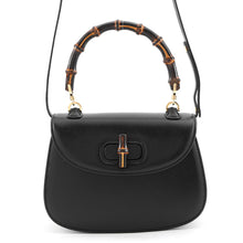 Load image into Gallery viewer, GUCCI Bamboo 1947 Black863165 AAGDM 1096 Leather Size Small

