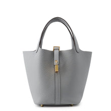 Load image into Gallery viewer, HERMES Picotin Lock Green Pantan Taurillon Clemence Size PM
