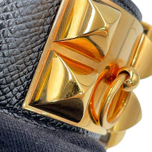 Load image into Gallery viewer, HERMES Collier de Chien Bangle Size XS Black Epsom Swift Leather
