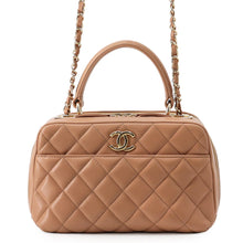 Load image into Gallery viewer, CHANEL Matelasse Trendy CC Bowling Bag BeigeA93007 Lambskin
