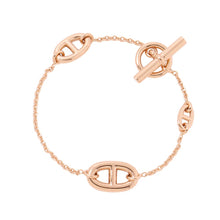 将图像加载到图库查看器中，HERMES Chaine d'Ancre Farandole Bracelet Size ST 18K Pink Gold

